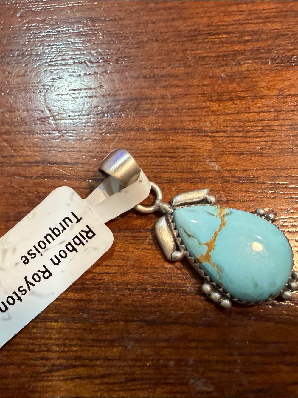 Teardrop Pendant in Light Blue